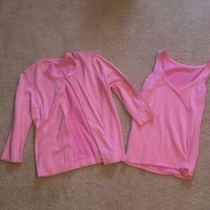 Matching sweater tank and cardigan size S